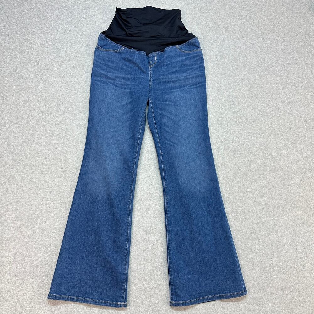 Isabel by Ingrid+Isabel Flare Maternity Jeans WMN 16 Blue Ankle Bootcut Med Wash